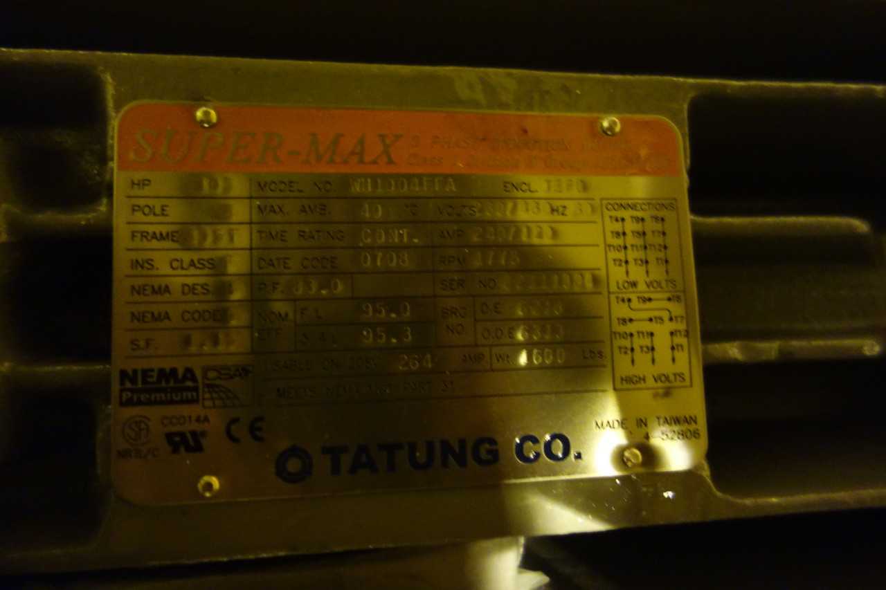 TATUNG 405T 100HP SUPER-MAX AC MOTOR - ELECTRIC MOTORS