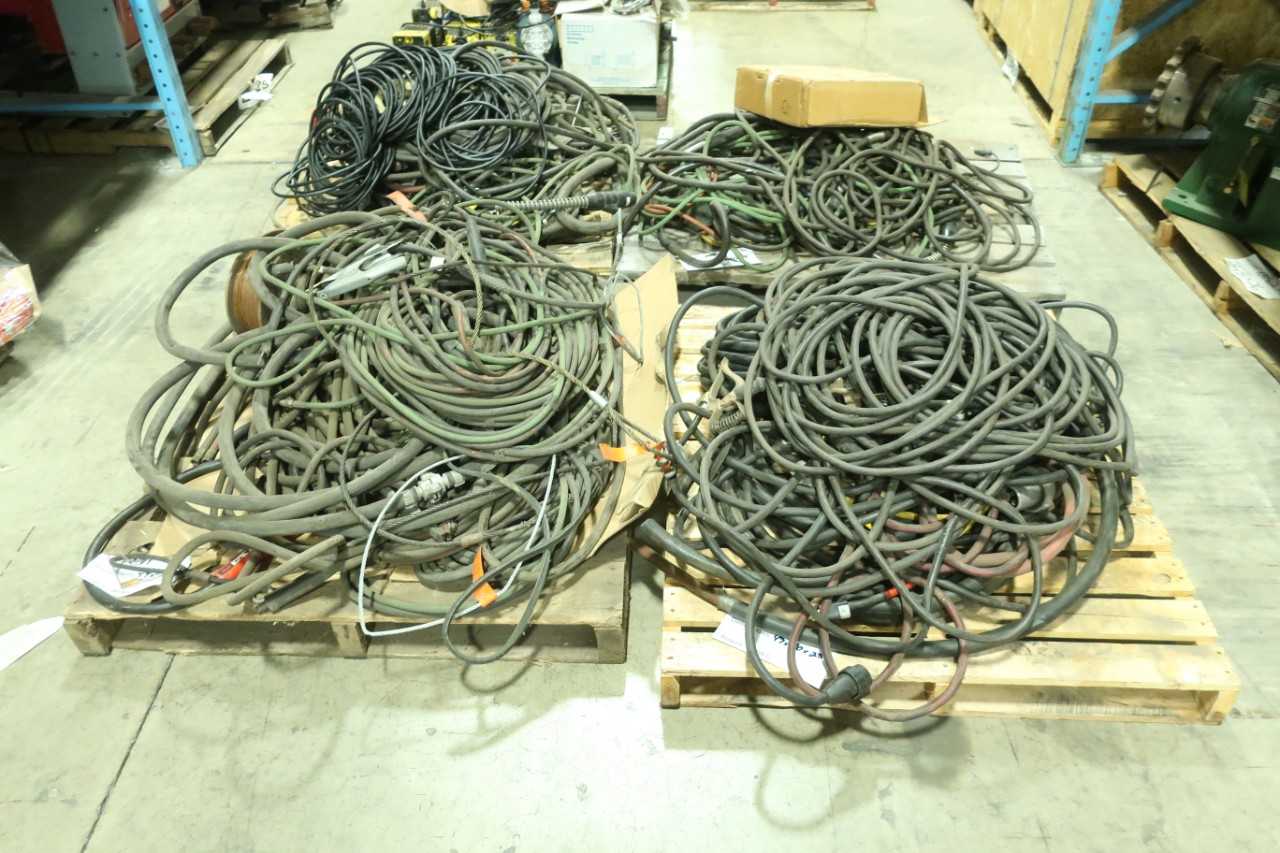 4 PALLETS OF ASSORTED WELDING CABLES - MISCELLANEOUS