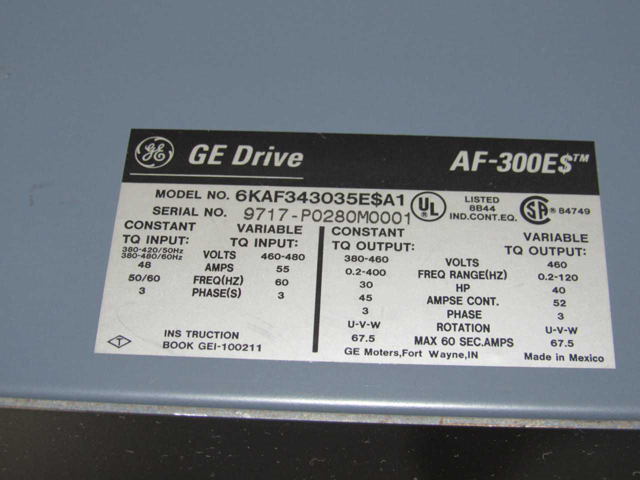 GE Drive - MOTOR DRIVES