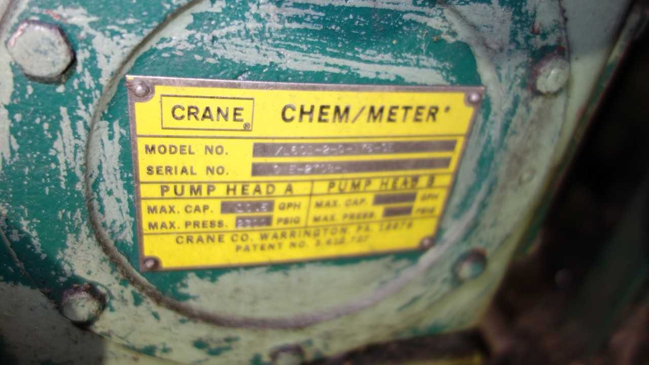 CRANE XL601-2-0-175-6E CHEM-METER METRING PUMP - PUMPS