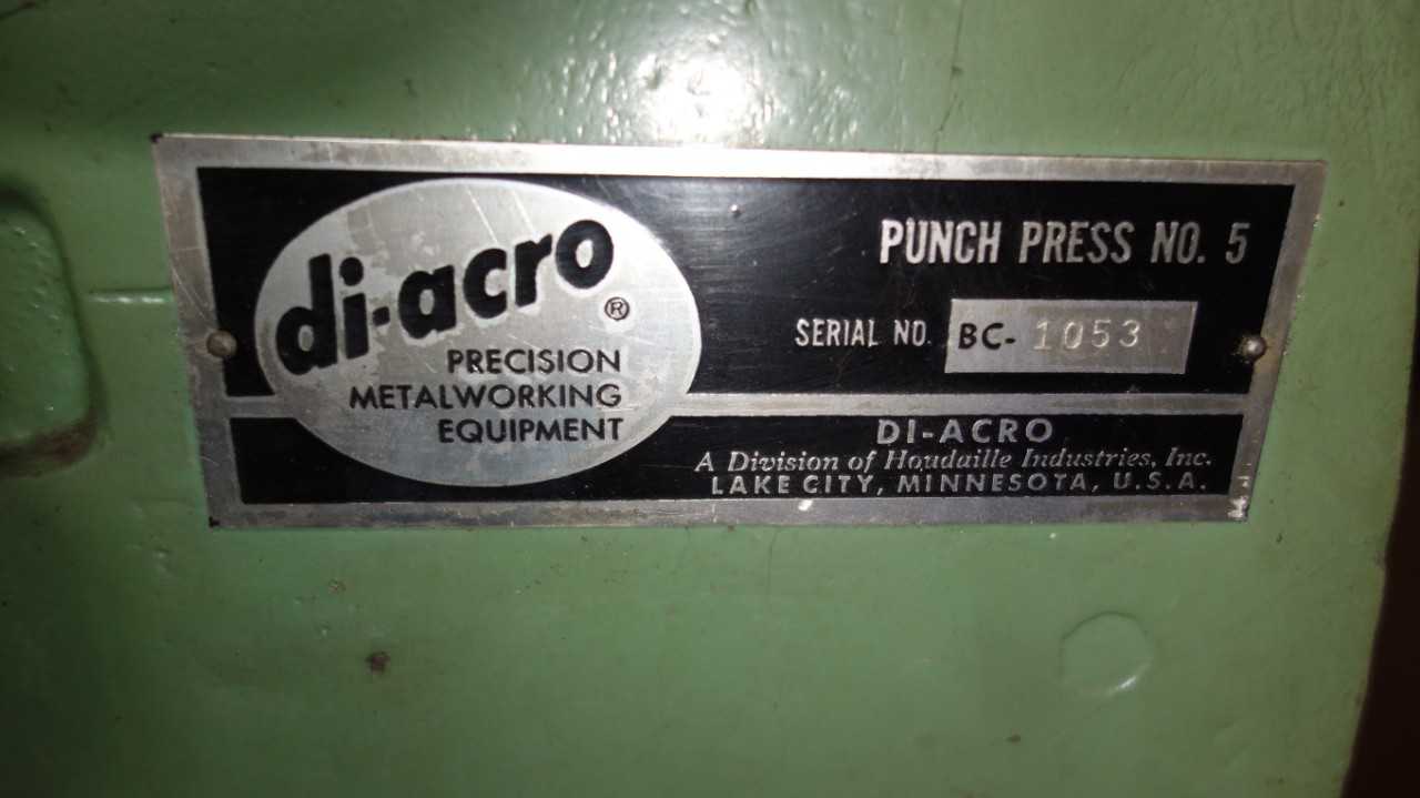 DI-ACRO 5 METALWORKING PUNCH PRESS - PUNCHING MACHINES