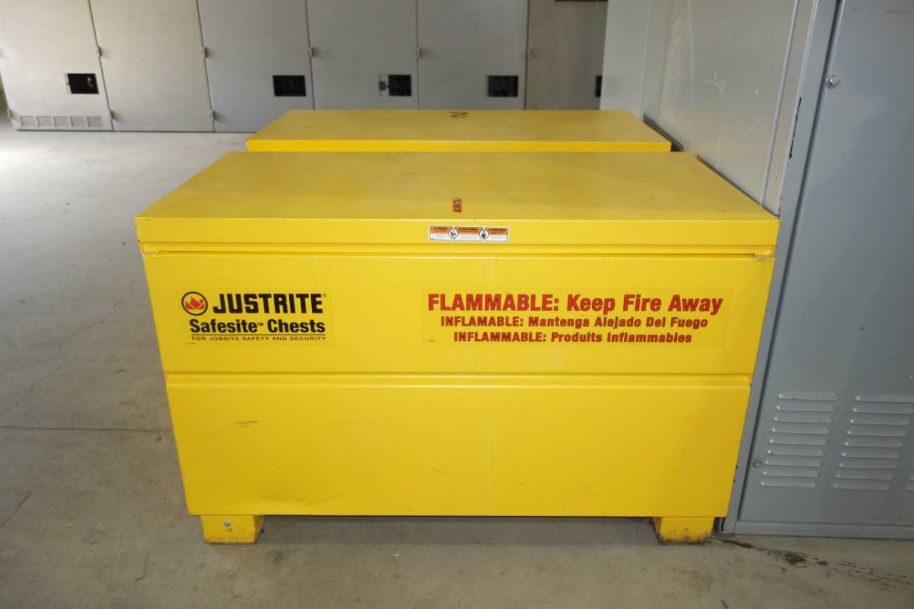 Lot of 3 Justrite 16032Y Safesite Combo Safety Chest 15 Gal - TOOL STORAGE