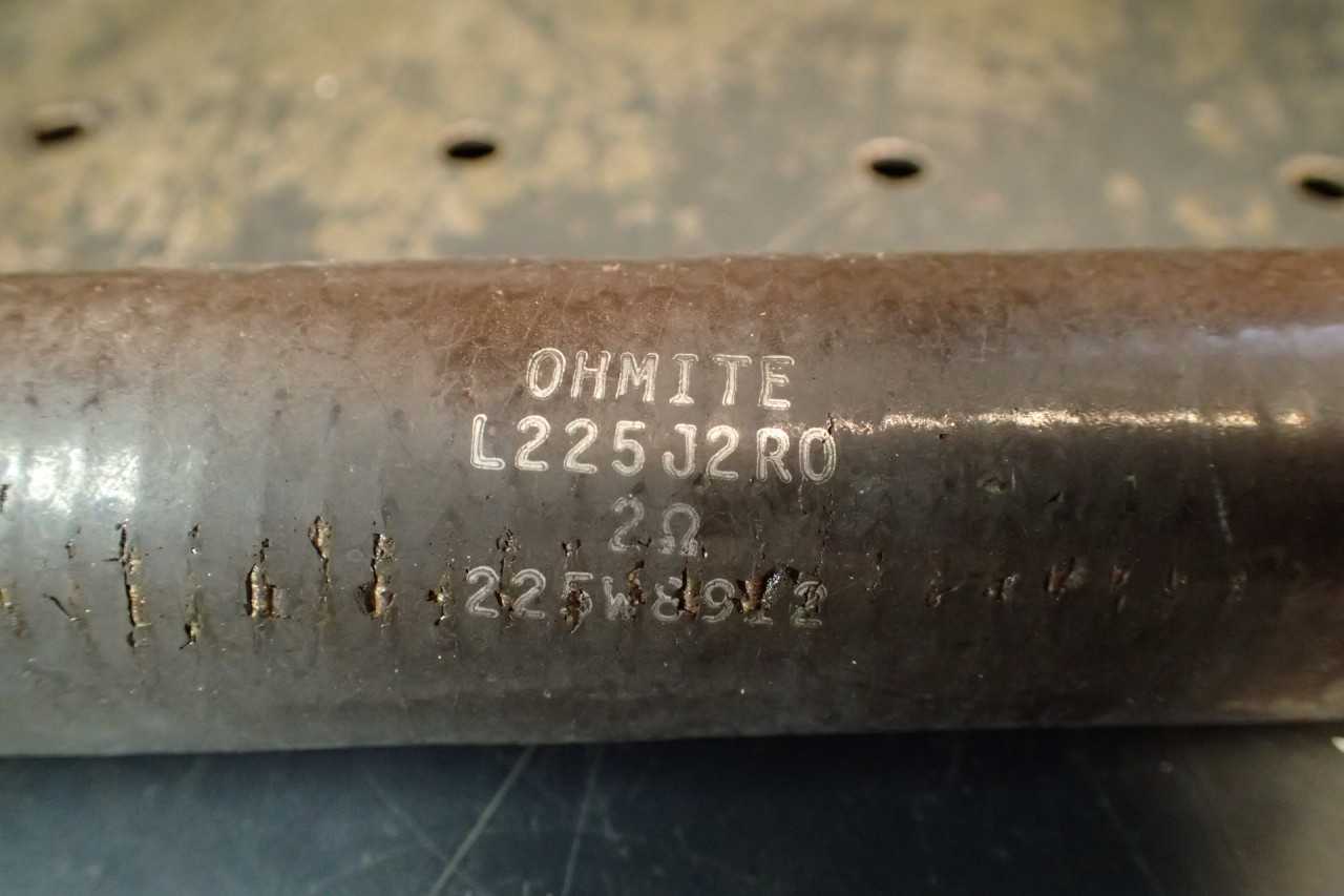 Ohmite L225J2RO 225W 2 OHM Vitreous Enameled Resistor, NOS - New Old Stock - ELECTRICAL COMPONENTS