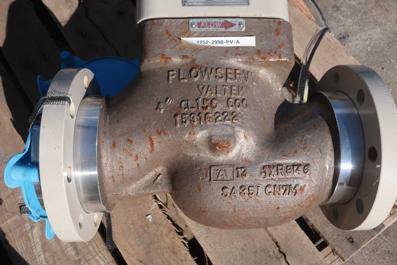 FLOWSERVE 1252-2998PV 4IN CONTROL VALVE FLANGES CLASS 150 - CONTROL VALVE