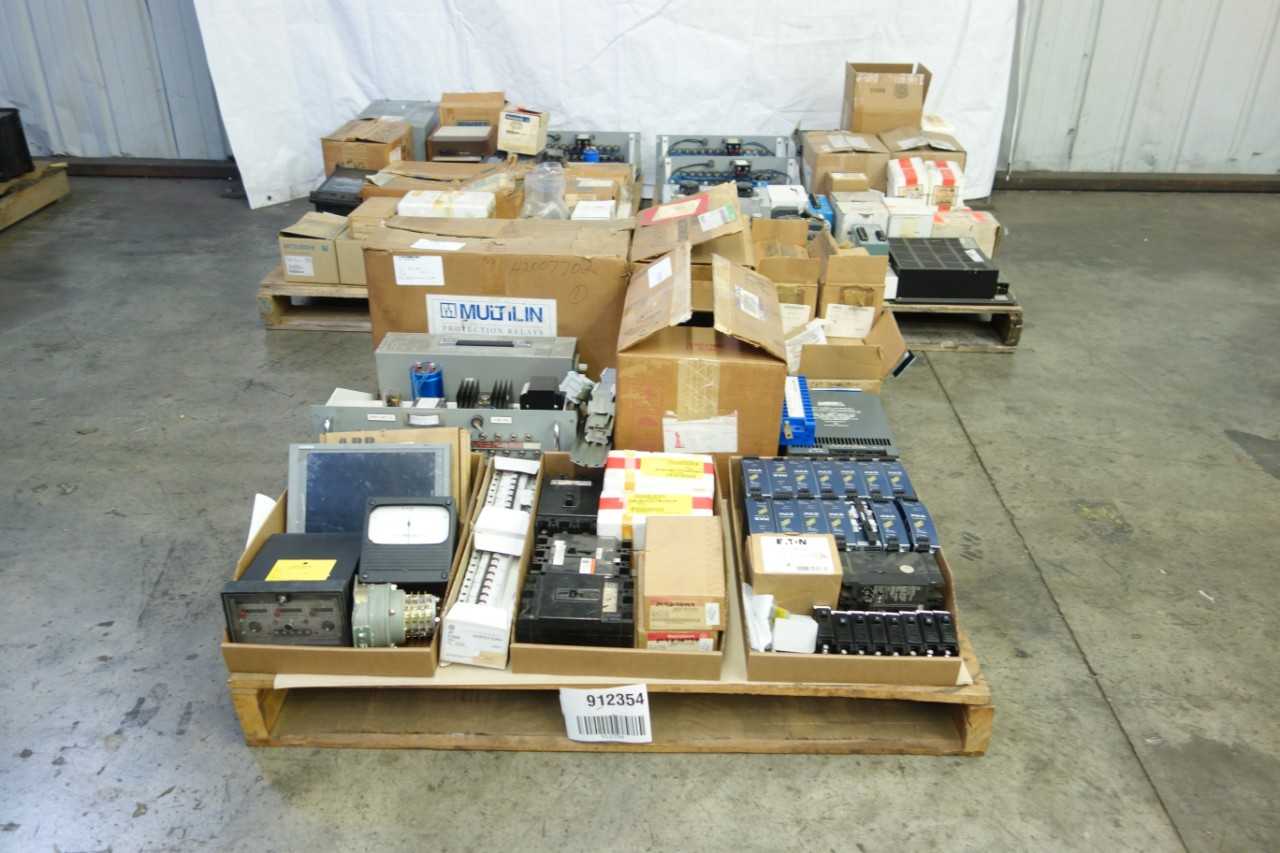 3 PALLETS OF ASSORTED ELECTRICAL CONTROLS - ELECTRICAL COMPONENTS