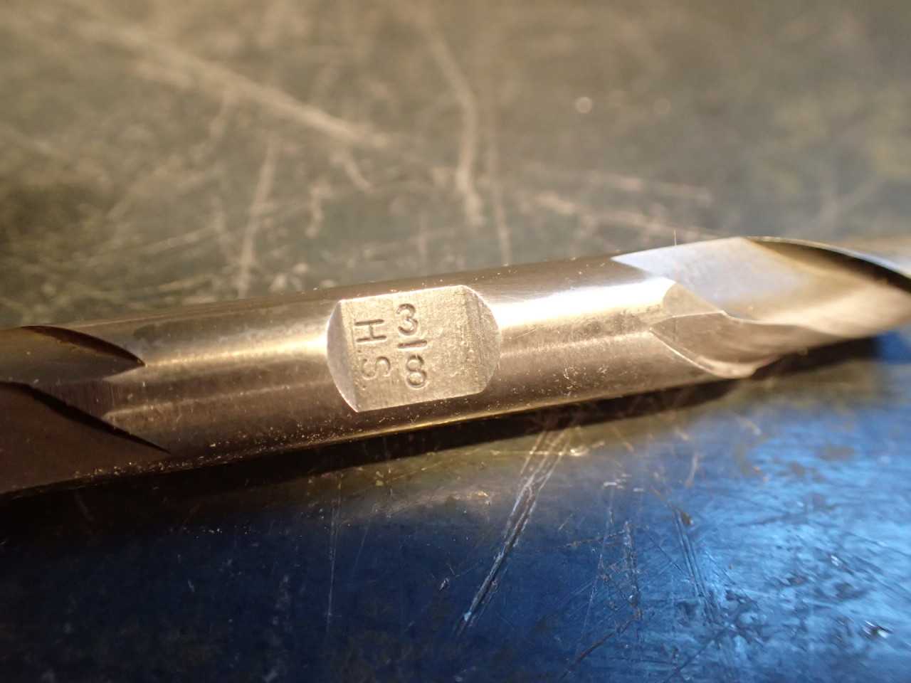 6 Piece Lot 3/8" Shank 2-Flute Double End Mills 1/8" 3/16" 1/4" 9/32" 5/16" 3/8" - MACHINE TOOLING
