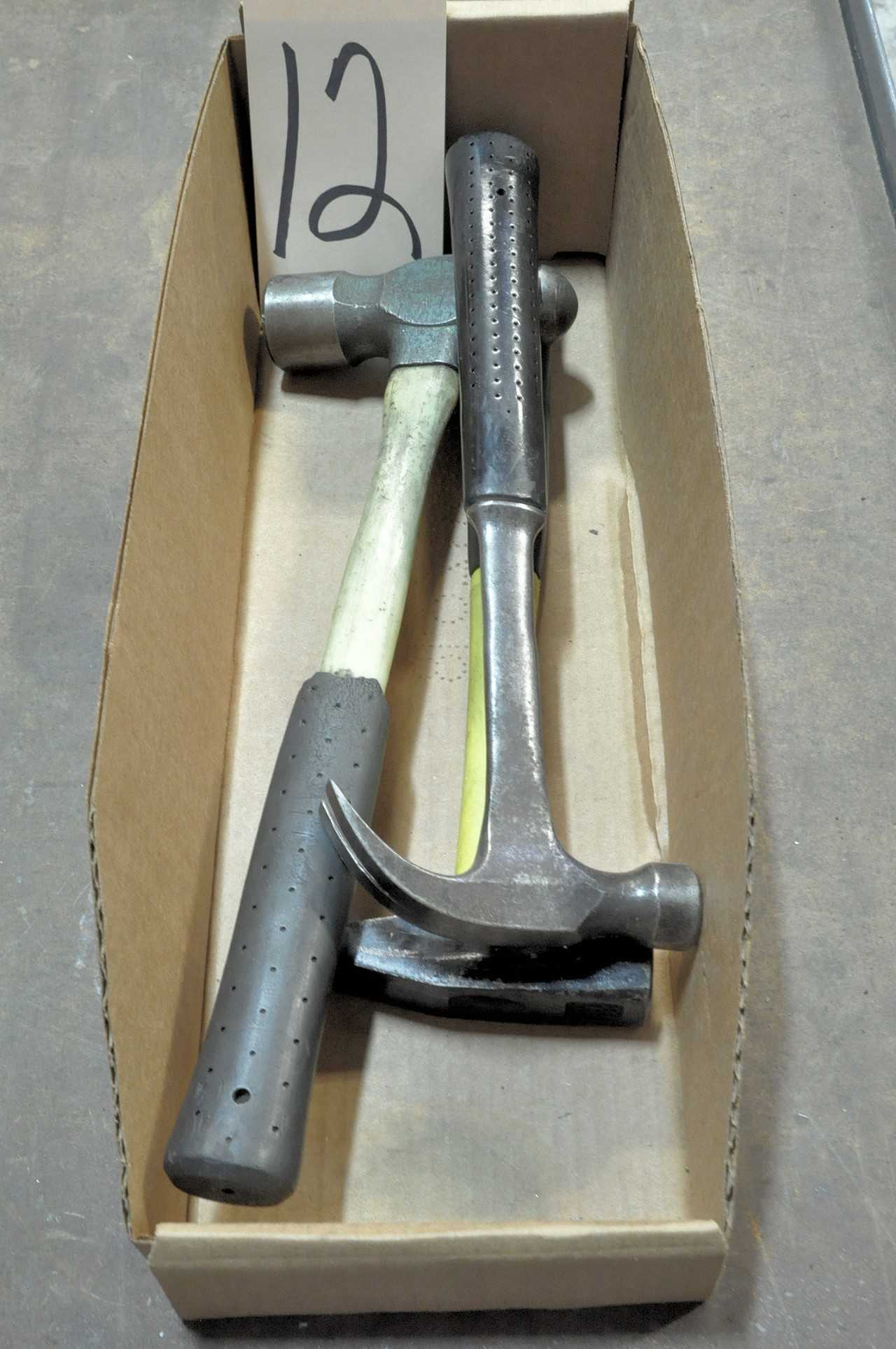 Lot-Ball Peen and Claw Hammers in (1) Box - HAND TOOLS