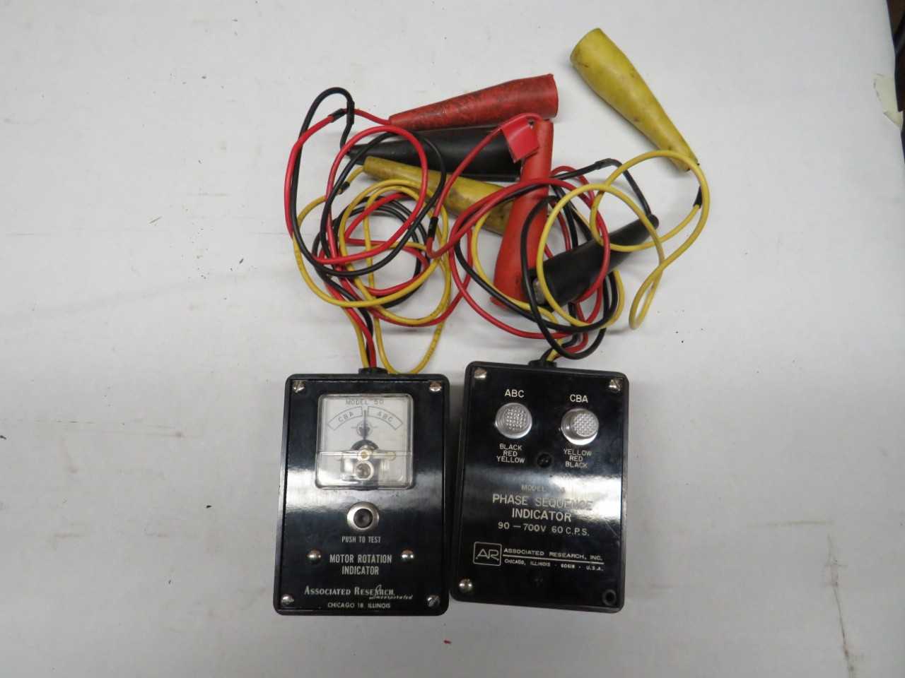 MOTOR ROTATION INDICATOR MODEL 50 & PHASE SEQUENCE INDICATOR MODEL 45 - ELECTRIC POWER TOOLS