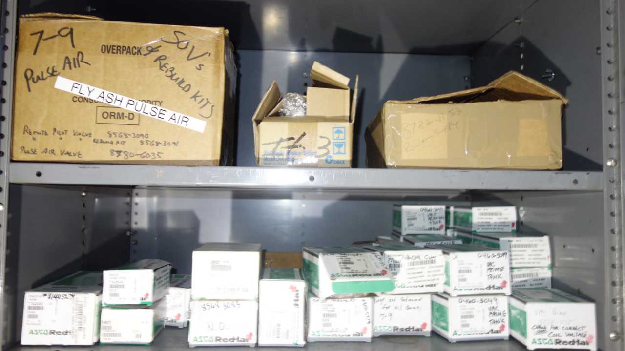 CABINET WITH CONTENTS, ASCO RED HAT SOLENOID VALVES - ELECTRICAL COMPONENTS
