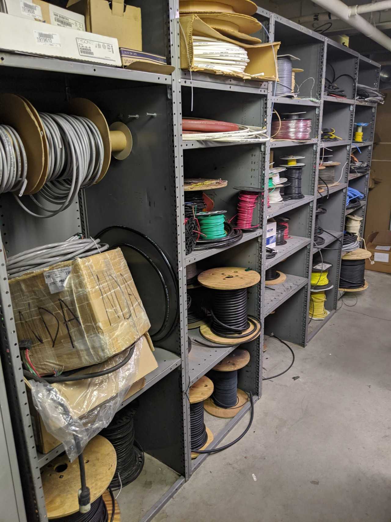 Lot of 5 Contents of Shelves - Assorted Cables, Wires, Tubing - INDUSTRIAL PARTS Lot of 5 Contents of Shelves - Assorted Cables, Wires, Tubing - INDUSTRIAL PARTS