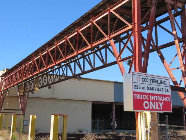 (2) pieces Crane Rails approx. 375' each and 90' wide overhead crane housing - CRANES
