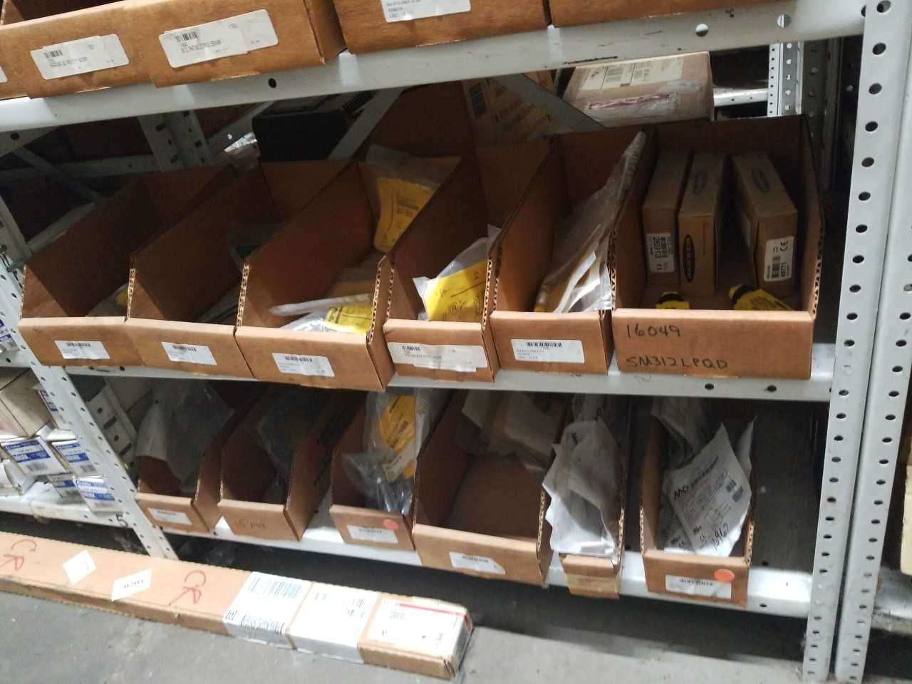 CONTENTS OF 3 SHELVES MRO , FUSE, SENSORS , BREAKERS - MISCELLANEOUS