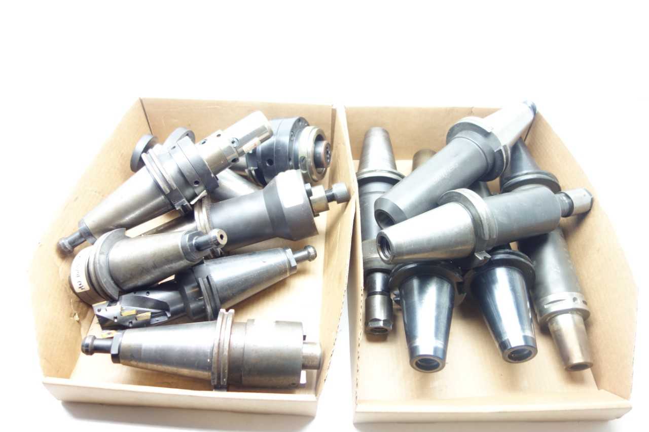 LOT OF ASSORTED CAT50 TOOL HOLDERS- PARLEC - ELECTRIC POWER TOOLS