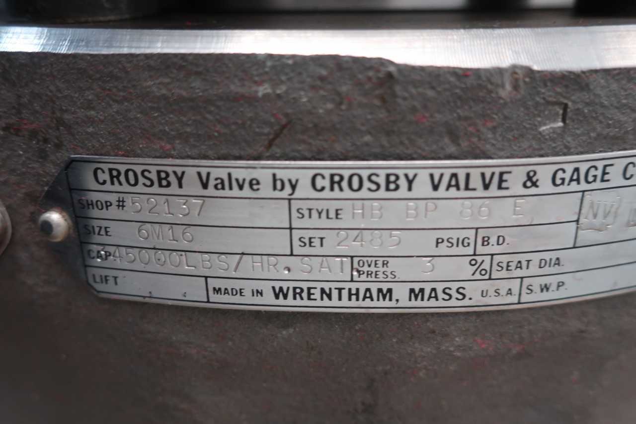 CROSBY VALVE & GAGE HB BP 86 E 6M16 STAINLESS FLANGED RELIEF VALVE, 6 IN - RELIEF VALVE