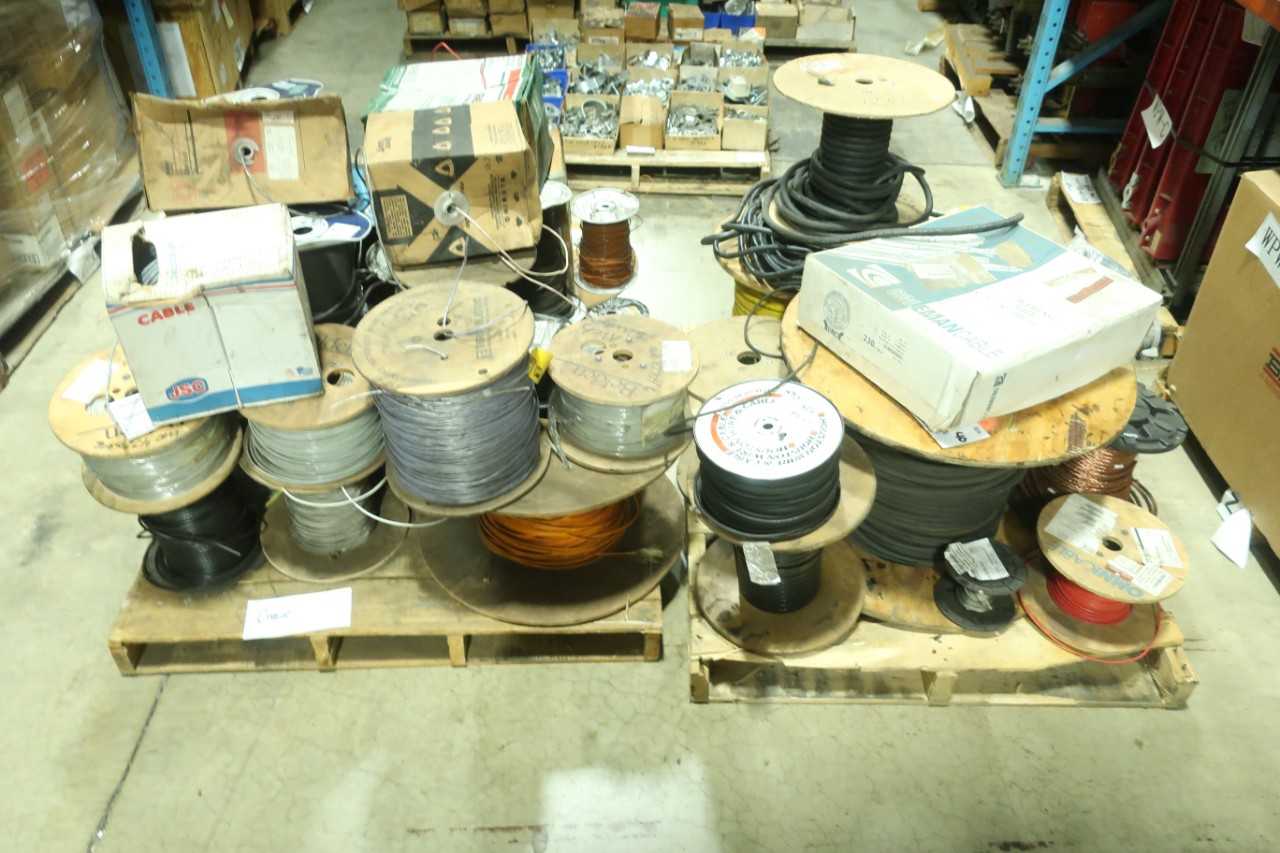 2 PALLETS OF ASSORTED CABLE -WIRE - MISCELLANEOUS
