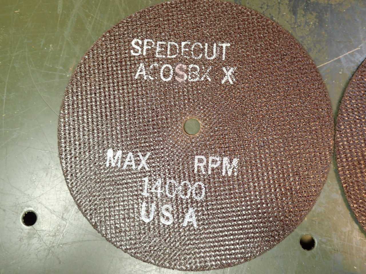 10-Pack Speedcut A60SBXX Super Bond Abrasive Cut-Off Wheels: 6" x 3/8" Hole - MACHINE TOOLING