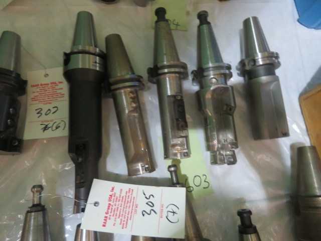 9	Various CAT40 Tools with Tool Holders  LOT - MISCELLANEOUS
