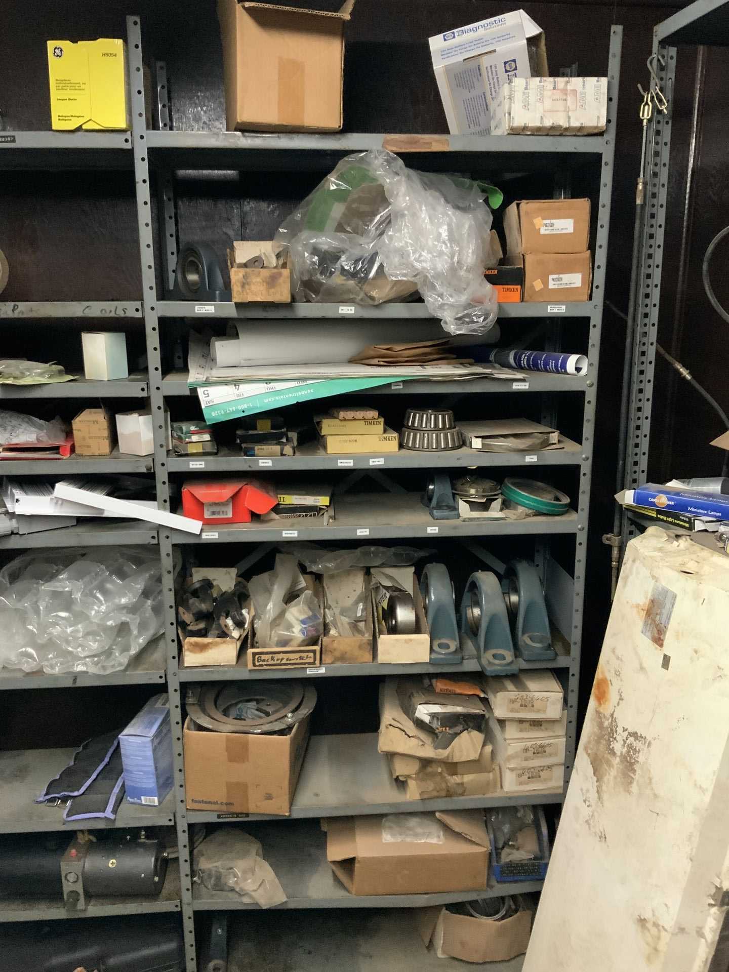 CONTENTS OF MAINTENANCE SHOP - INDUSTRIAL PARTS