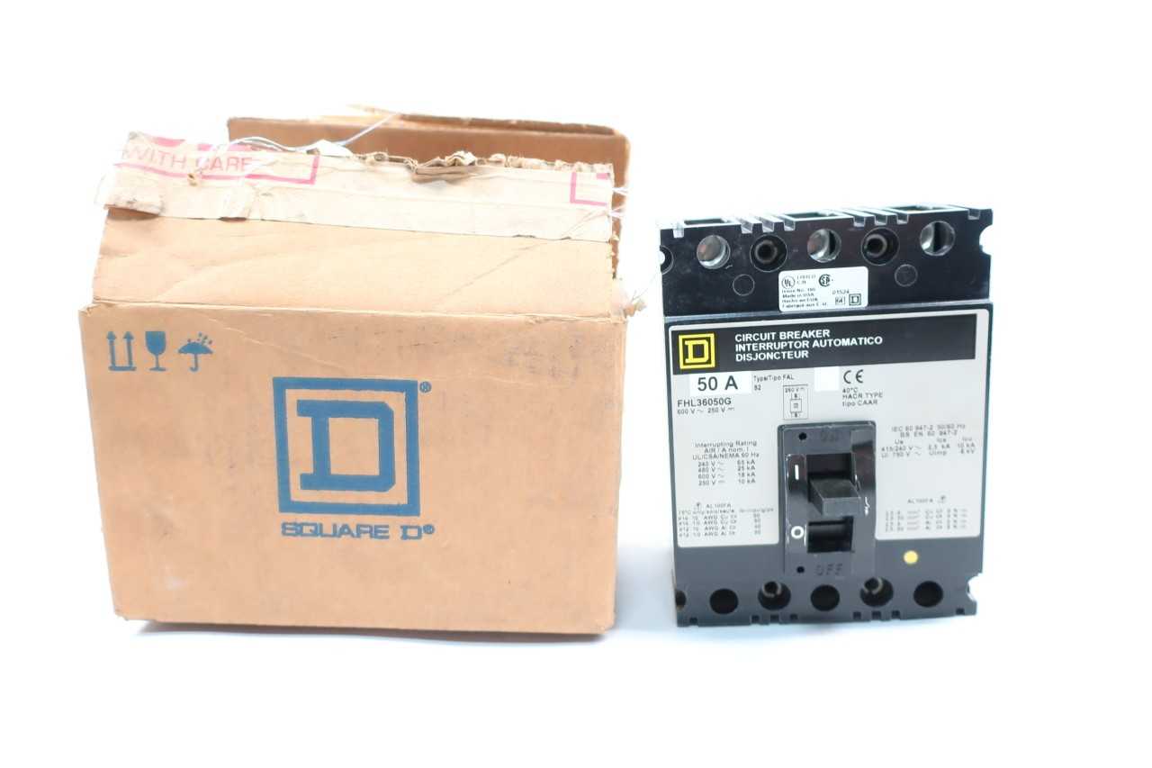 SQUARE D FHL36050G MOLDED CASE CIRCUIT BREAKER 3P 50A AMP 600V-AC - CIRCUIT BREAKERS