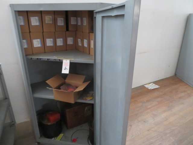 Cabinet with sanding disc, wax and was pot. - MISCELLANEOUS