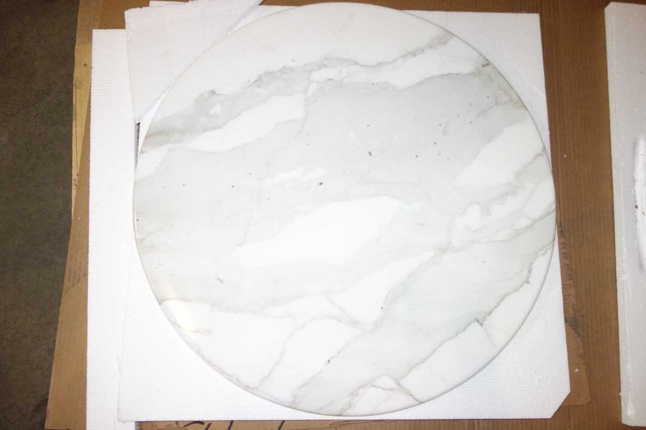 WHITE MARBLE 28X28X2 ROUND SLAB - MACHINING ACCESSORIES & TOOLING