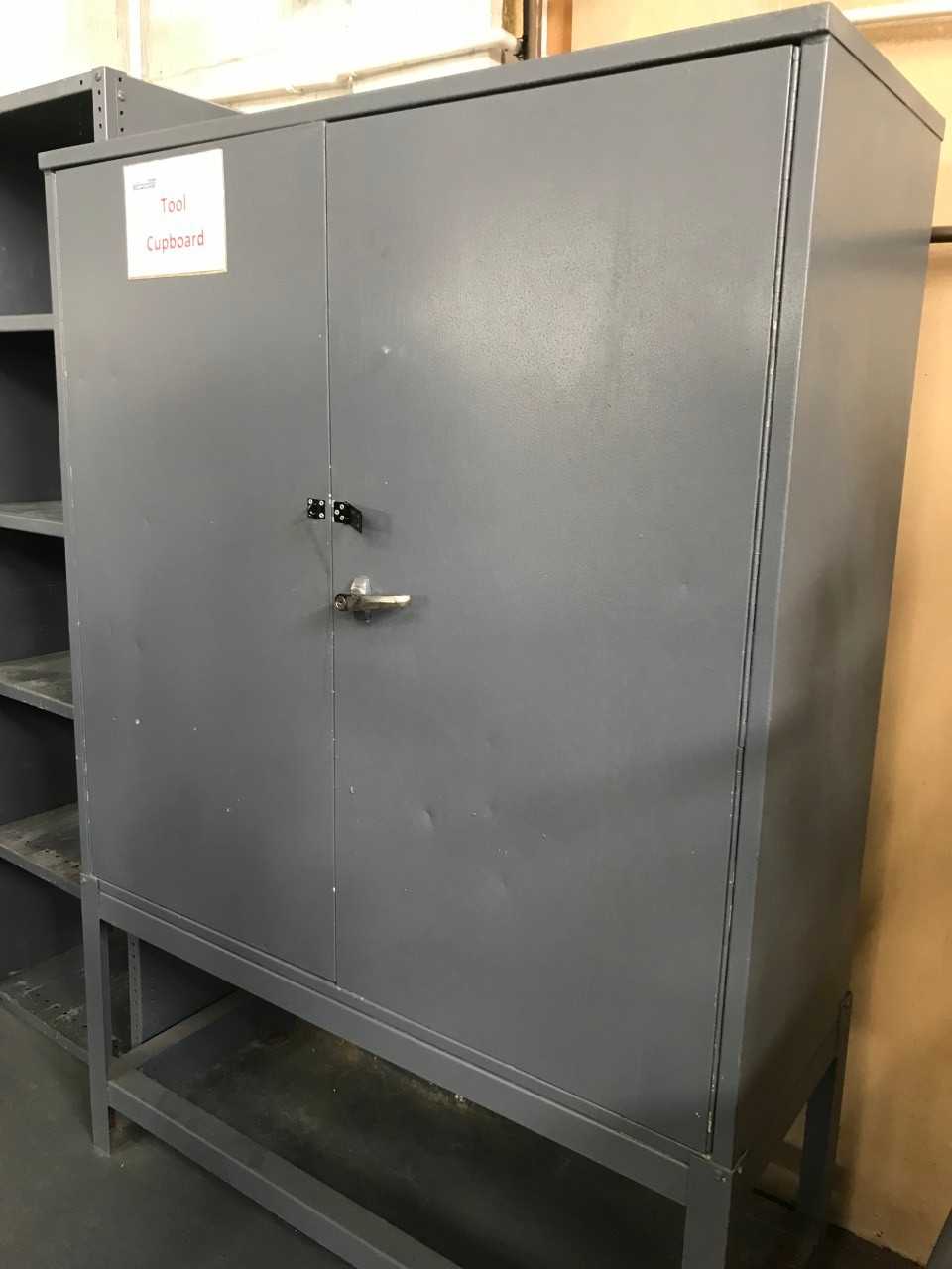 Grey Metal Storage Tool Cupboard - TOOL STORAGE