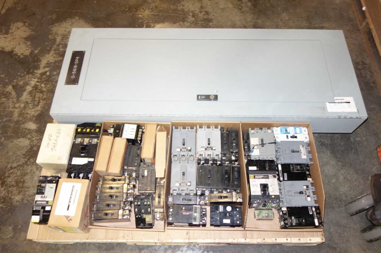 1 PALLET OF ASSORTED MOLDED CASE CIRCUIT BREAKERS, MOLDED CASE SWITCH, BREAKER PARTS, PANELBOARD AND ACCESSORIES - CIRCUIT BREAKERS