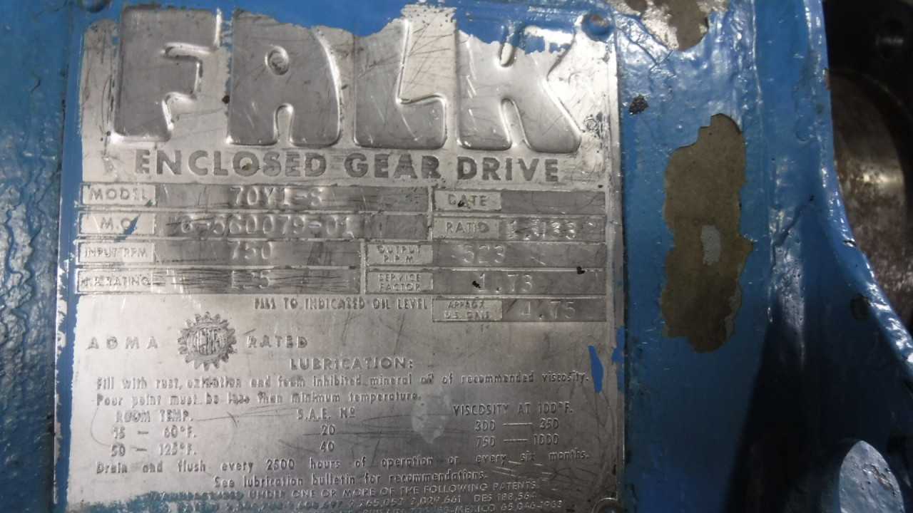 125 HP Falk Gear Reducer Model 70Y1-S - GEAR REDUCERS