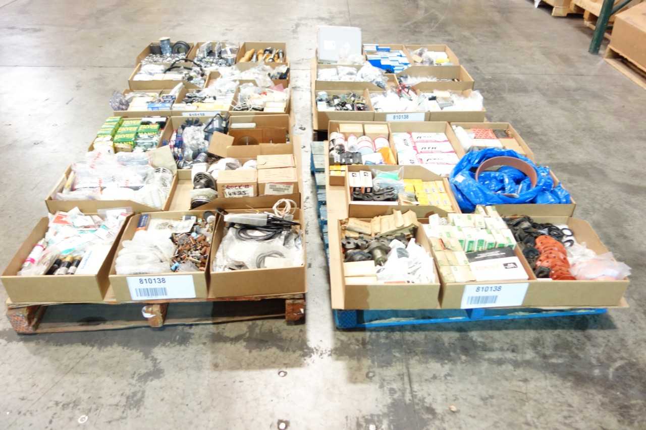 4 PALLETS OF ASSORTED MISCELLANEOUS INDUSTRIAL SURPLUS - ELECTRICAL COMPONENTS