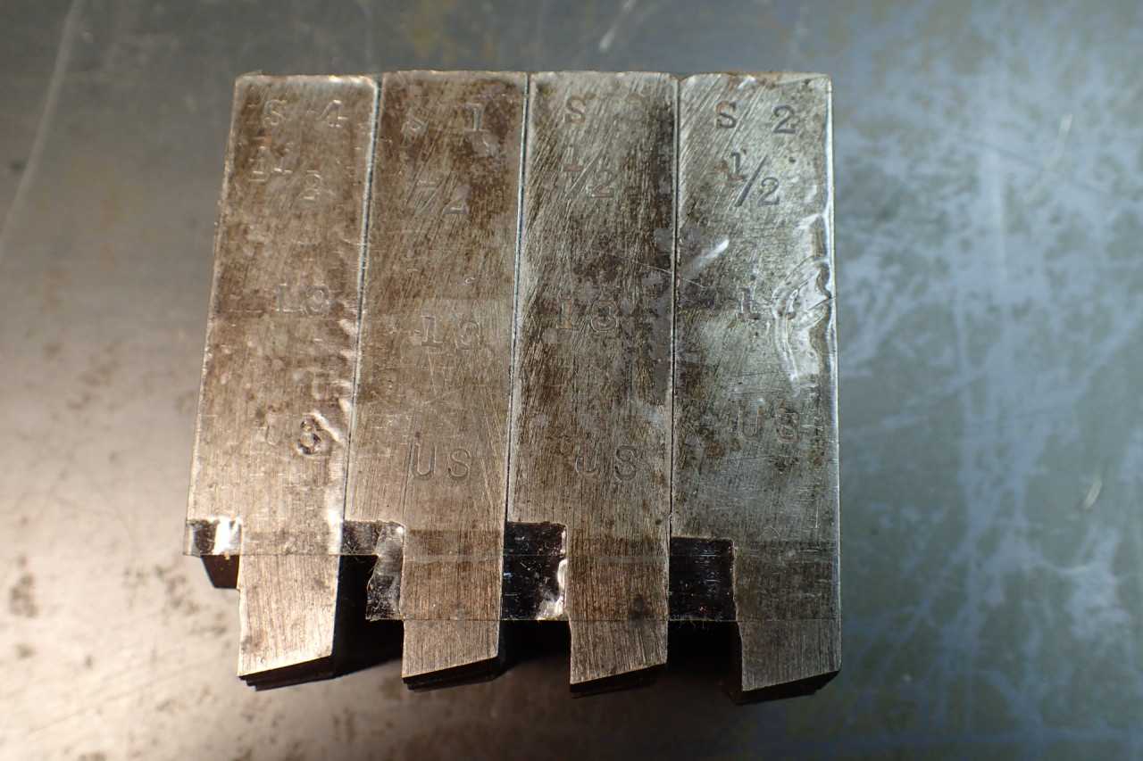 1/2" -13 NC US Thread Threading Chasers for Geometric 1-1/4"-D Die Heads, Used - MACHINING ACCESSORIES & TOOLING