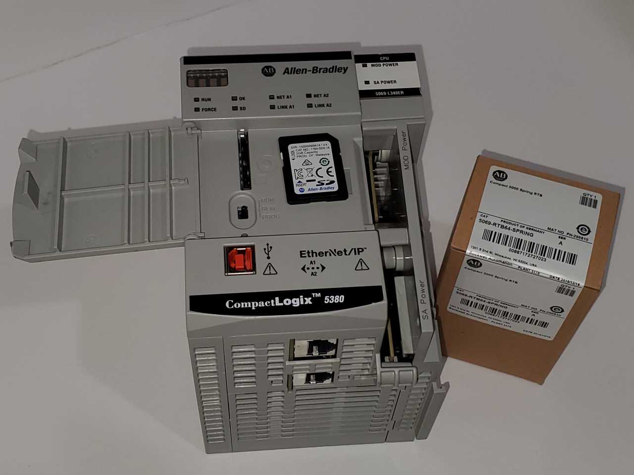Allen Bradley CompactLogix 5069-L340ER Plus Brand new 5069-RTB64 Spring - AUTOMATION & CONTROLS