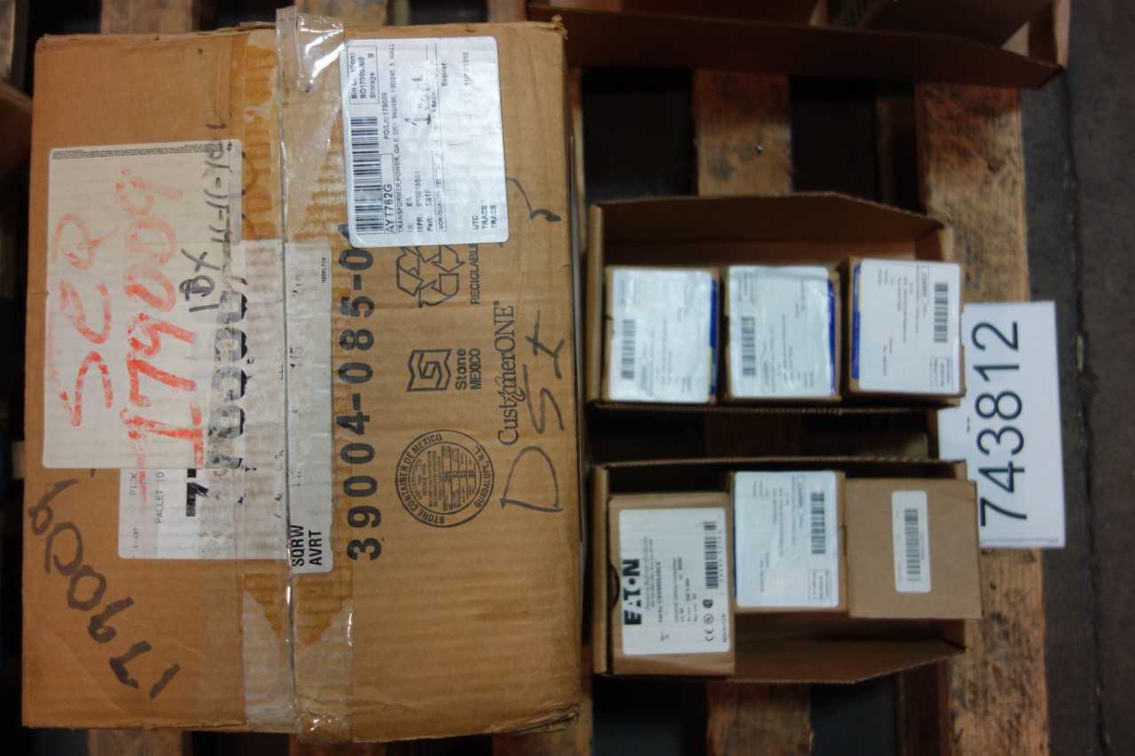 LOT OF ASSORTED VOLTAGE TRANSFORMERS- EATON, SQUARE D - CONTROL TRANSFORMERS