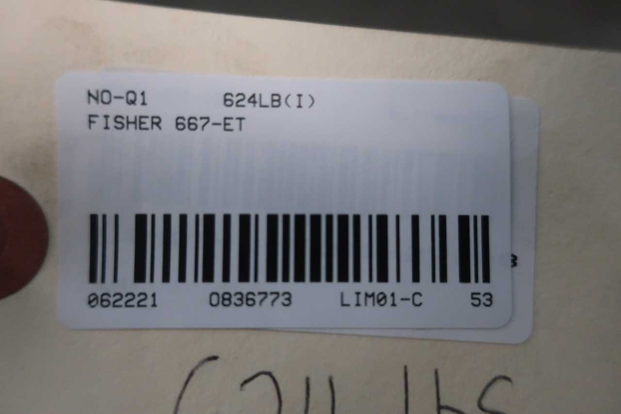 FISHER TYPE ET PNEUMATIC TYPE 667 300 STEEL FLANGED 6IN CONTROL VALVE - CONTROL VALVE