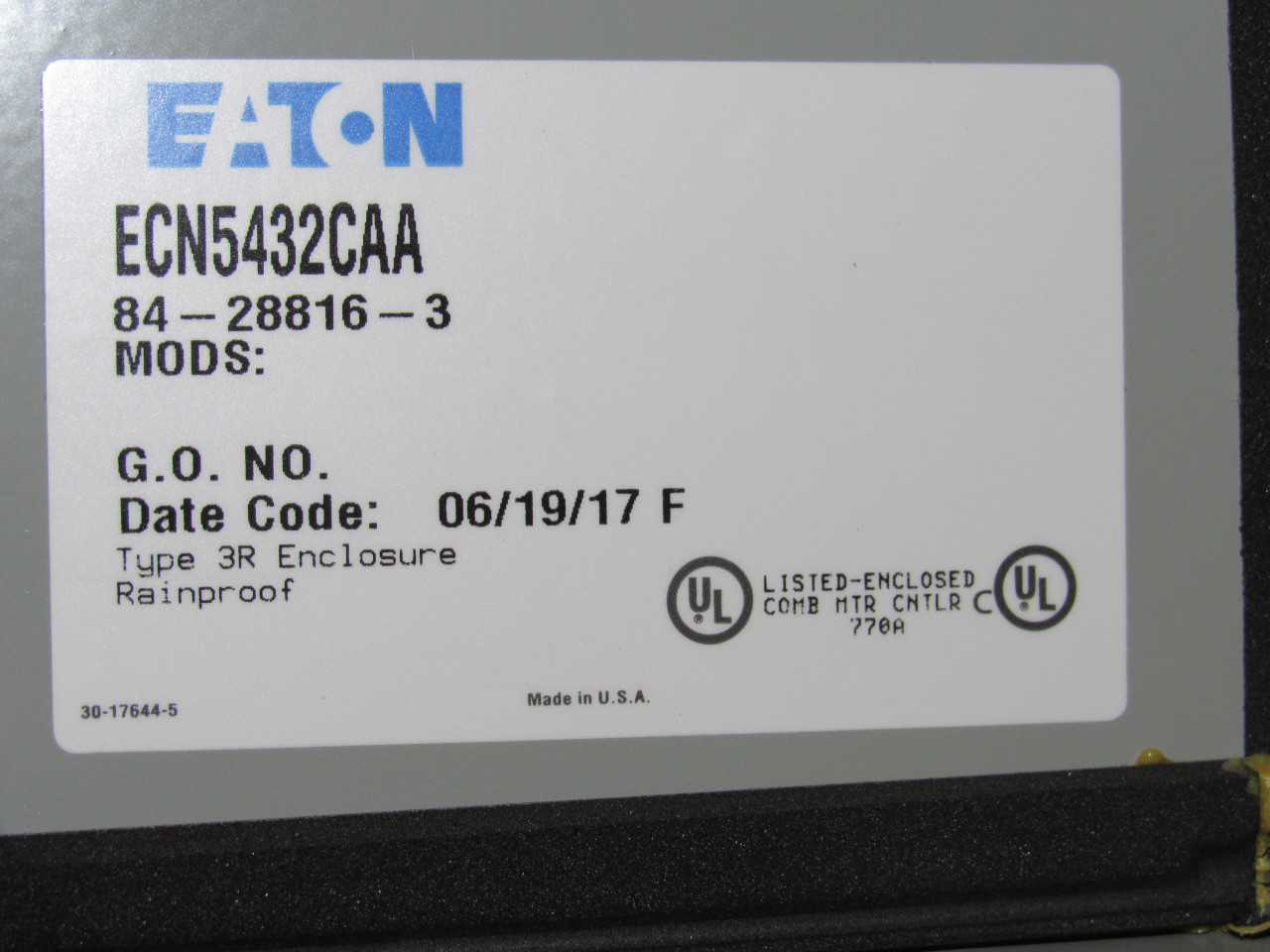 Eaton ECN enclosures. - ELECTRICAL ENCLOSURES
