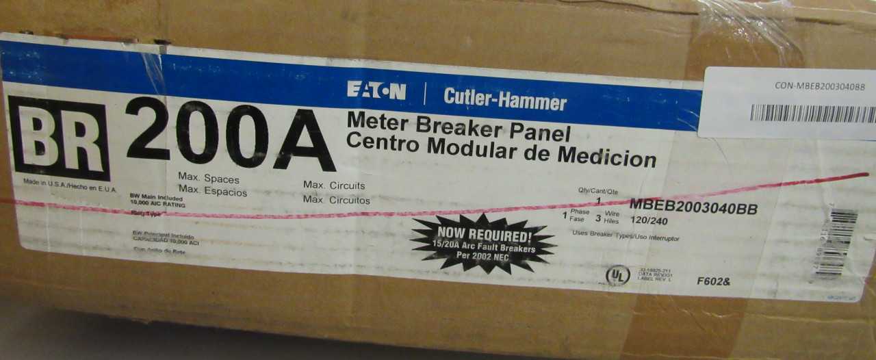 Eaton MBEB2003040BB Meter Breaker Panel - ELECTRICAL COMPONENTS