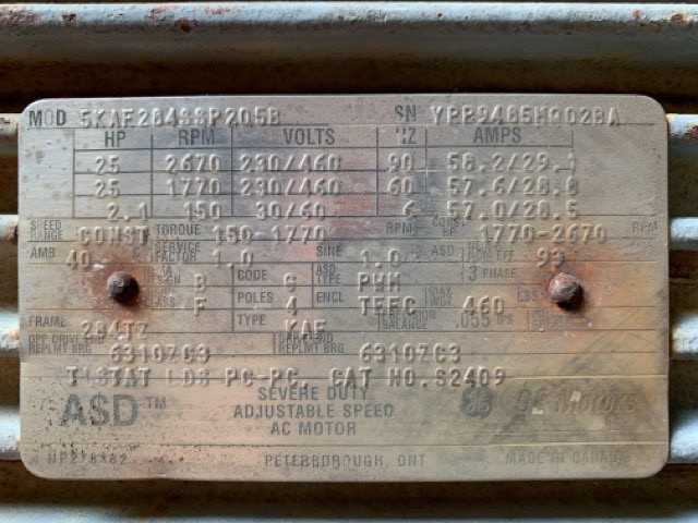 25 HP 1800 RPM 284TZ Frame General Electric Motor - ELECTRIC MOTORS