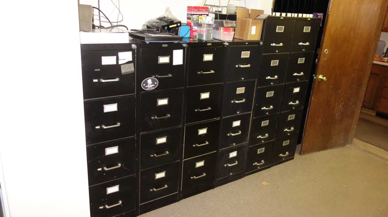 LOT OF 6 FILING CABINETS, STYLEX, COLE (CONTENTS NOT INCLUDED) - TOOL STORAGE