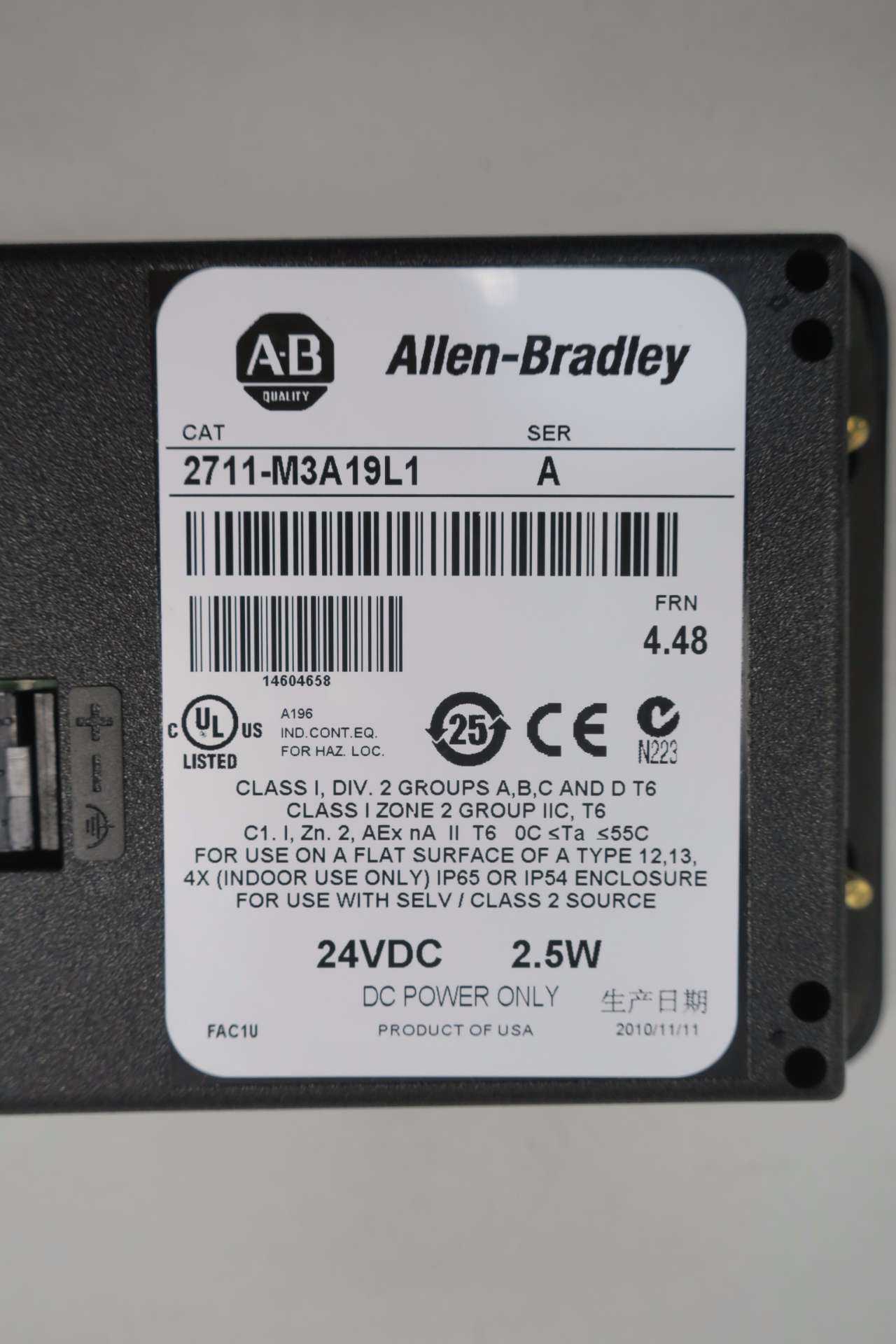ALLEN BRADLEY 2711-M3A19L1 PANELVIEW 300 SER A OPERATOR INTERFACE PANEL SER - AUTOMATION & CONTROLS
