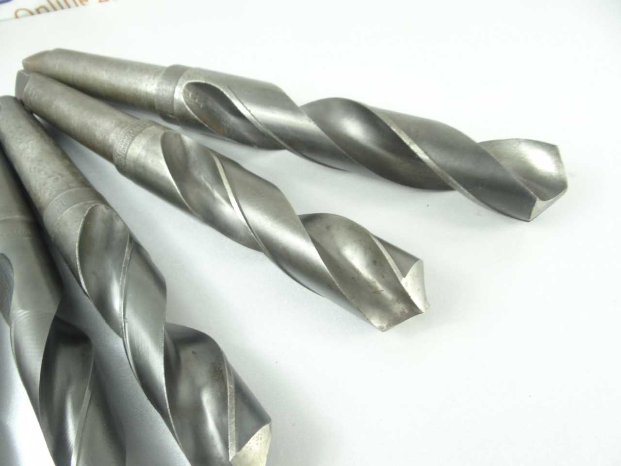 Lot of 5 HSS 4MT Taper Shank Drills - MACHINING EQUIPMENT PARTS
