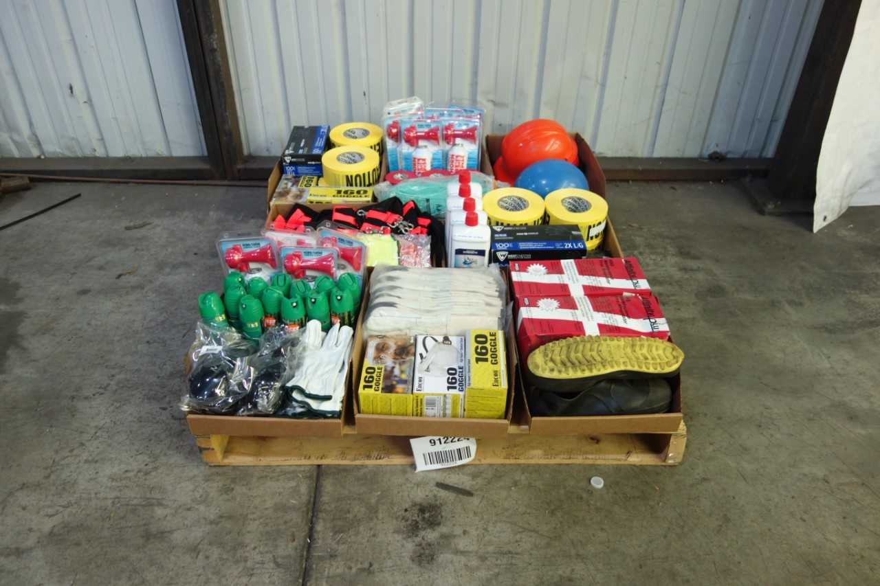 PALLET OF ASSORTED PPE AND SAFETY SUPPLIES - SAFETY EQUIPMENT