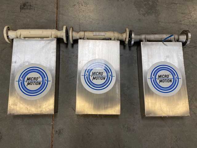 Lot of 3 Micro Motion Mass Flow Sensor 150S-SS - Used - Bench Tested - FLOW METER