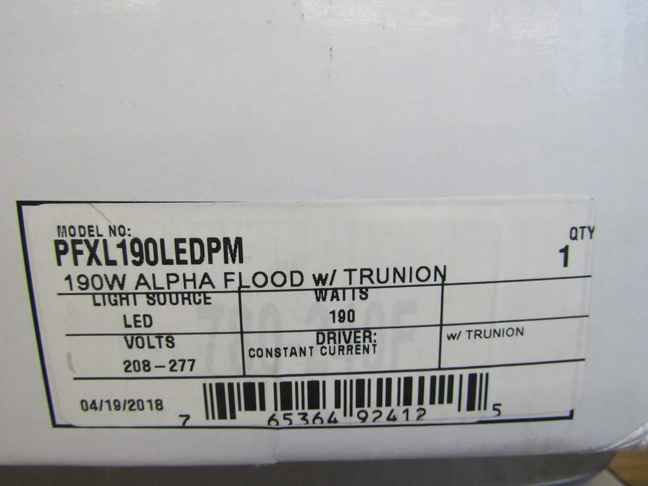 Atlas PFXL190LEDPM Lighting Fixture LED Power Flood 208-277VAC 190 Watts - LIGHTING