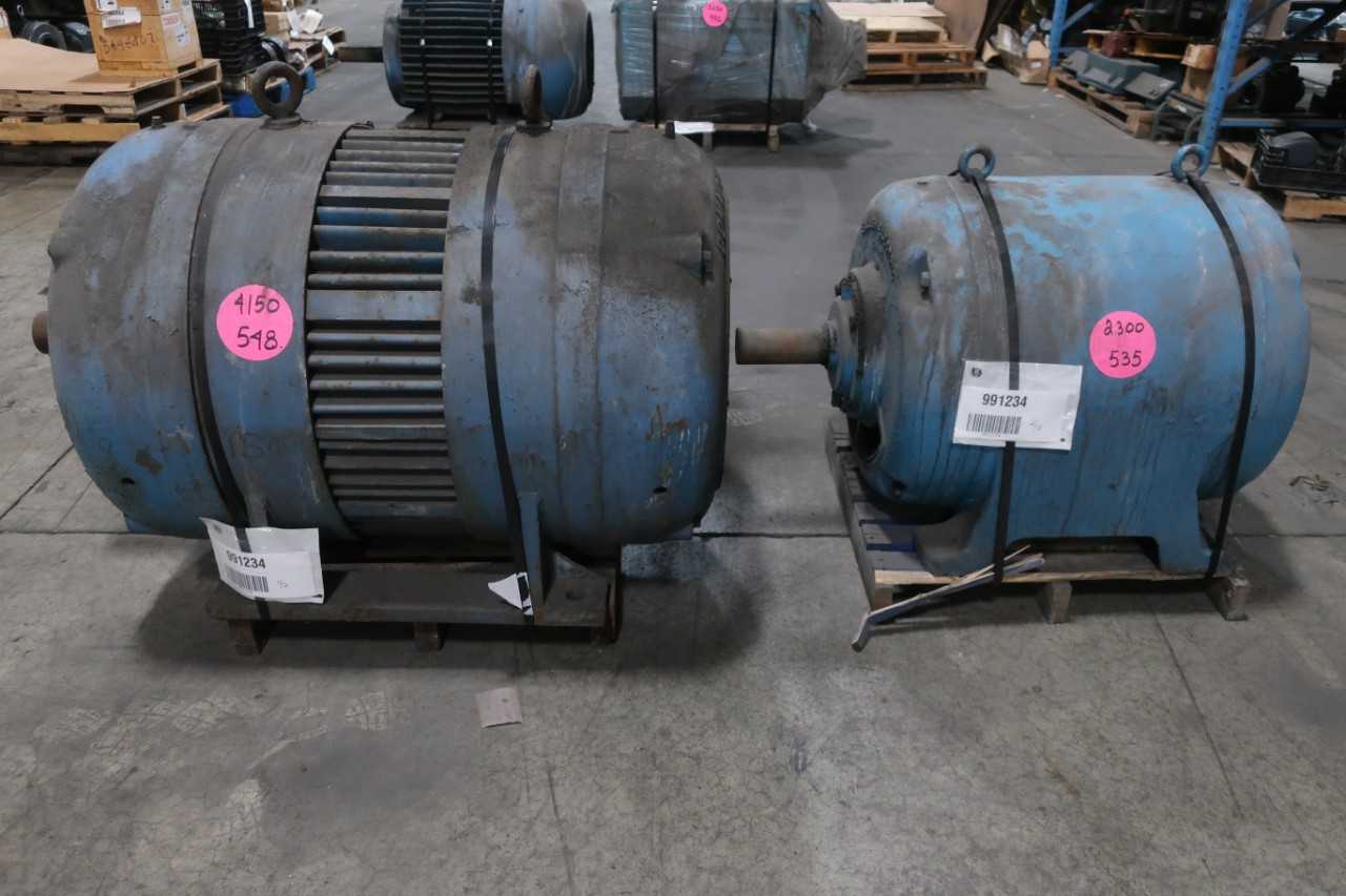 LOT OF 2 ASSORTED 2200V ELECTRIC MOTORS - ELECTRIC MOTORS
