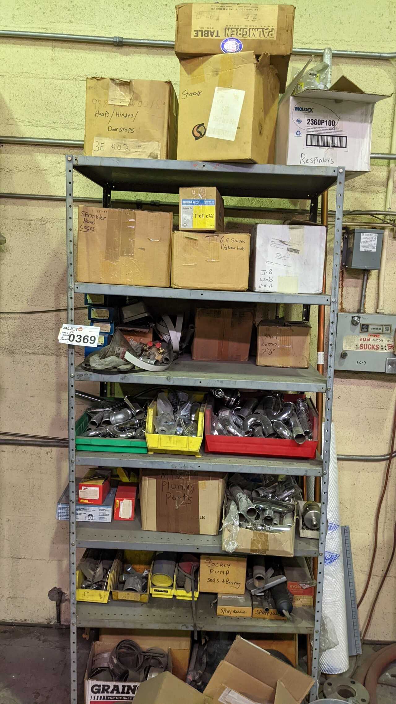 2 SELVES WITH CONTENTS - INDUSTRIAL PARTS