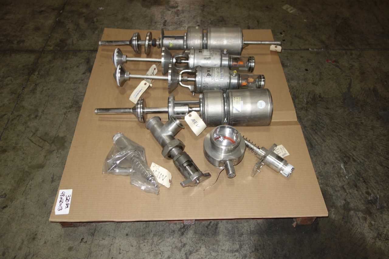 PALLET OF SANITARY VALVE REPLACEMENT PARTS - VALVES