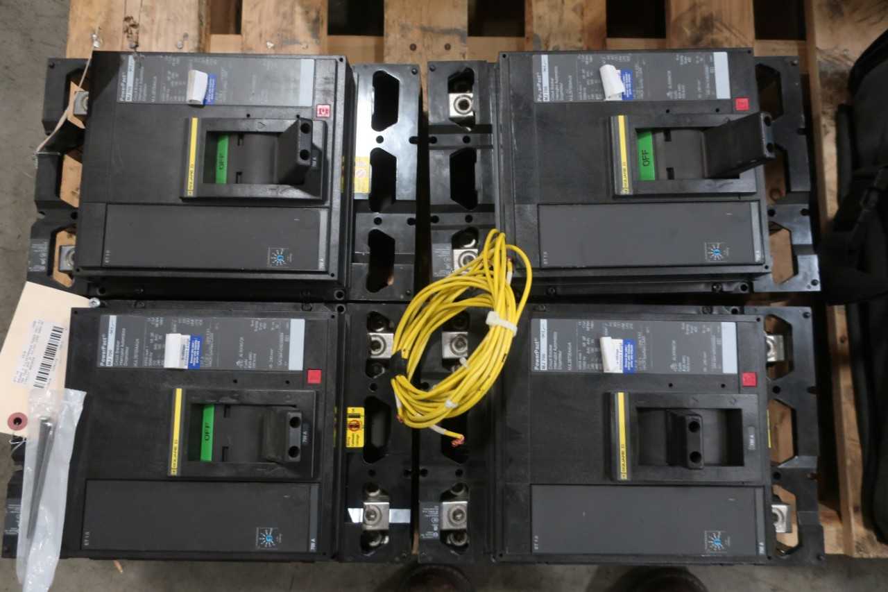 LOT OF 4 SQUARE D MJL26700AAUA POWER PACT MJ700 CIRCUIT BREAKERS 700A 2P 600V-AC - CIRCUIT BREAKERS