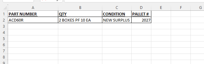 NEW SURPLUS ACD60R - DISCONNECT SWITCHES