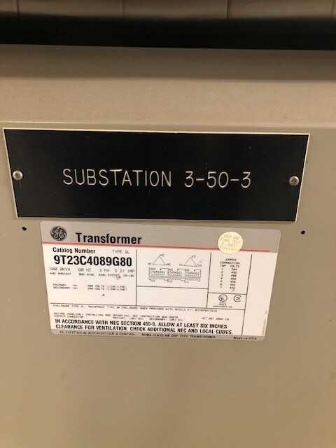 GE Transformer (2536246) Ridley Park - CONTROL TRANSFORMERS