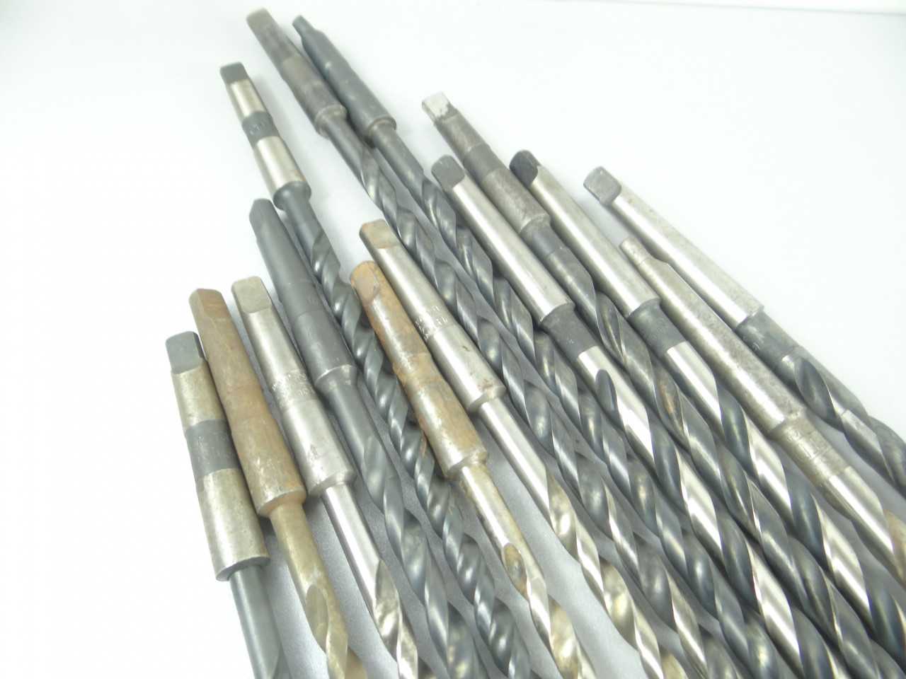 Lot of 14 HSS Long  Extra Length 1MT Taper Shank Drills - MISCELLANEOUS
