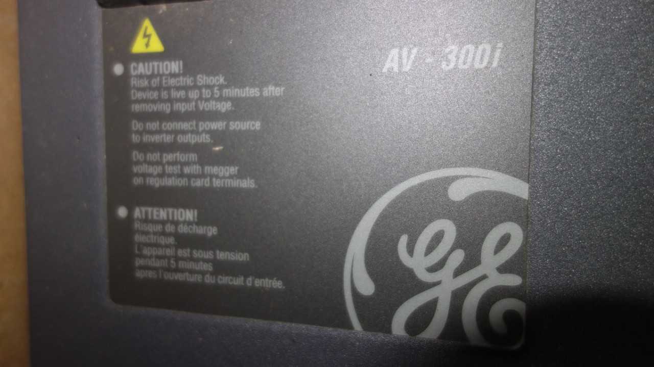 GENERAL ELECTRIC 6KAVI43060Y1B2 AV-300I 60HP DRIVE - ELECTRIC MOTORS